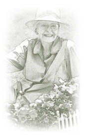 Image of woman gardening